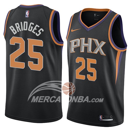 Maglia NBA Phoenix Suns Mikal Bridges Statement 2018 Nero